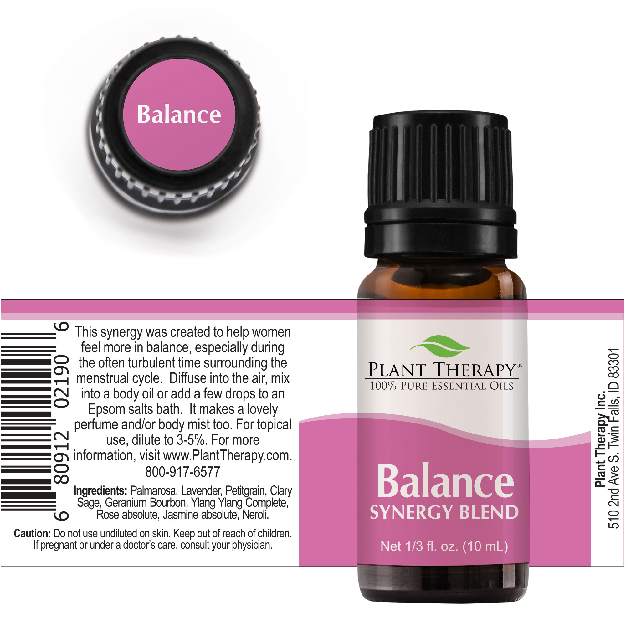 Plant Therapy Balance Synergy Essential Oil 100 Pure